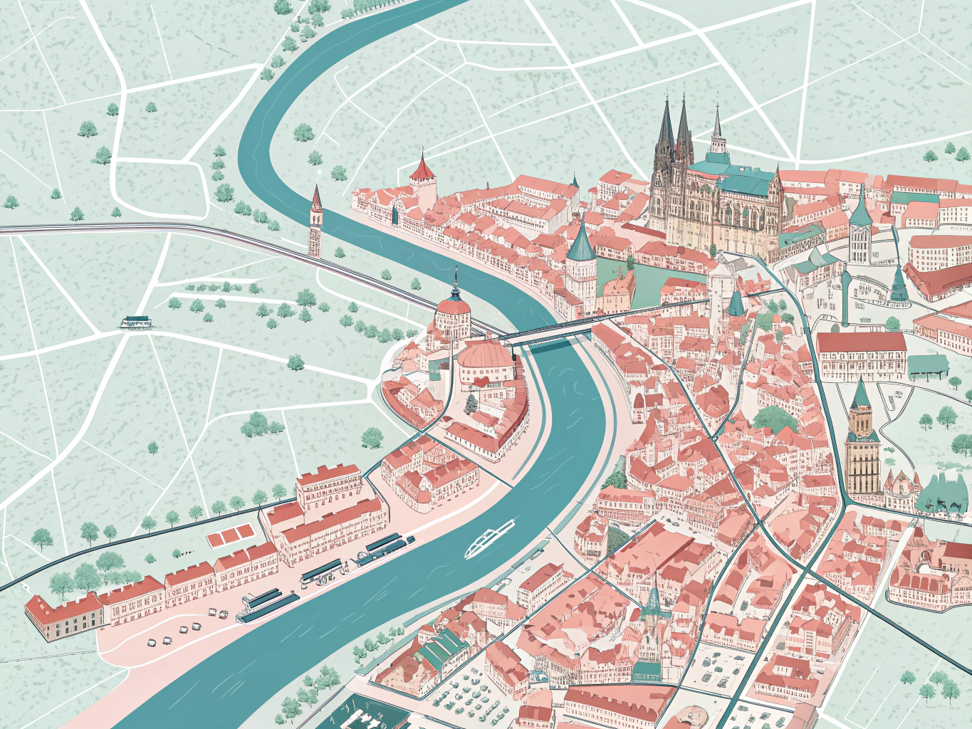 Mapa regionu Praha a okolí